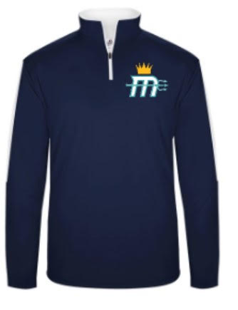 "Mariners M" 1/4 Zip Pullover (midweight)