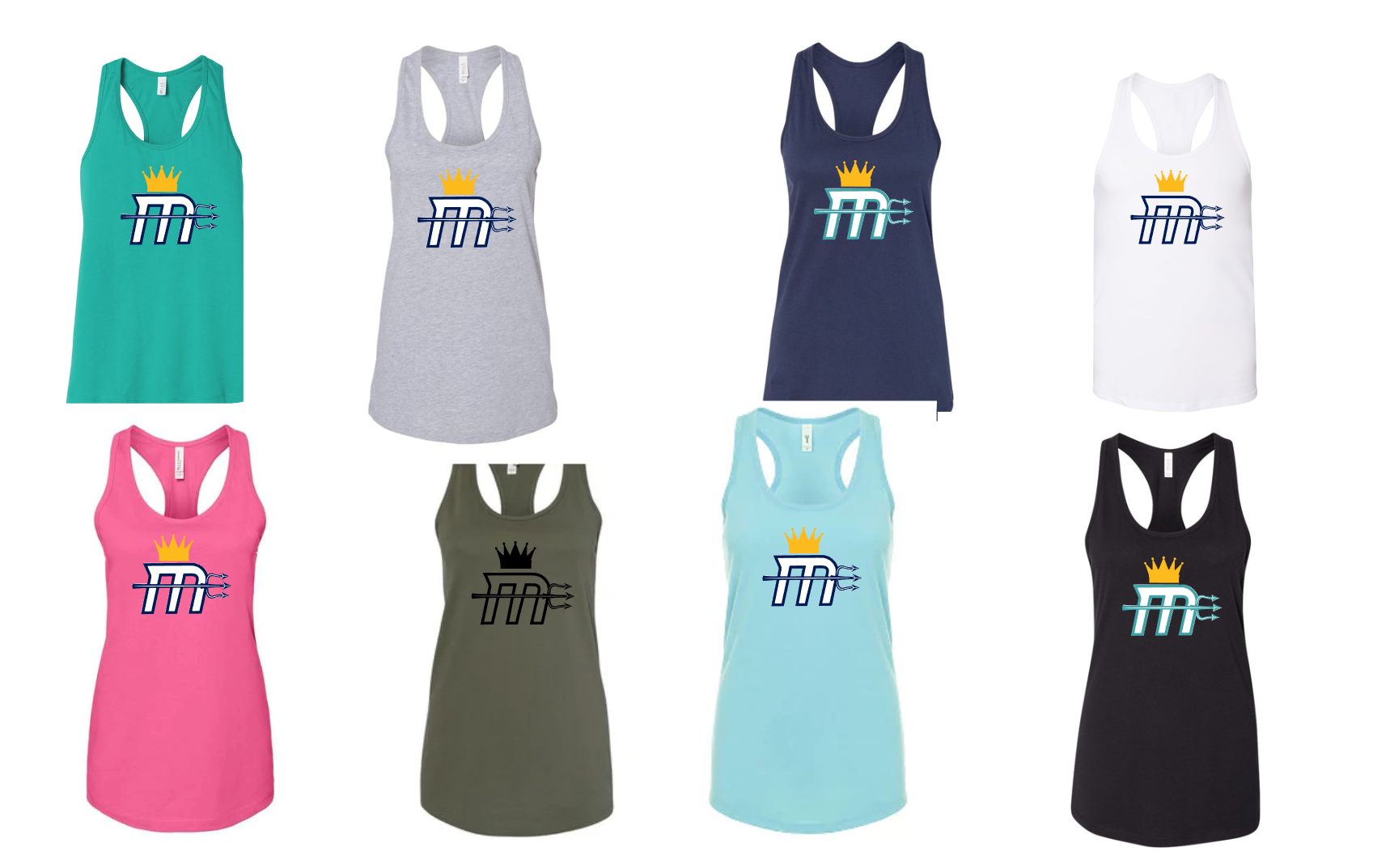 Women's "Mariners M" Racer-Back Tank
