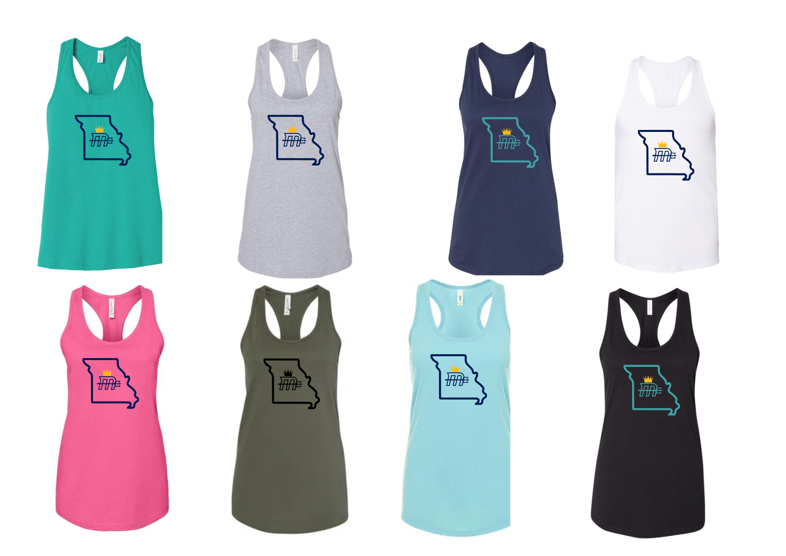 Women's "MO State" Racer-Back Tank