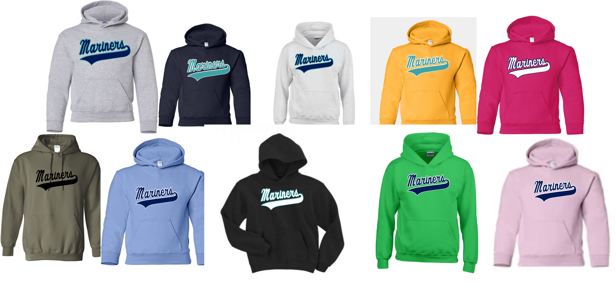Adult "Mariners Script" Hoody