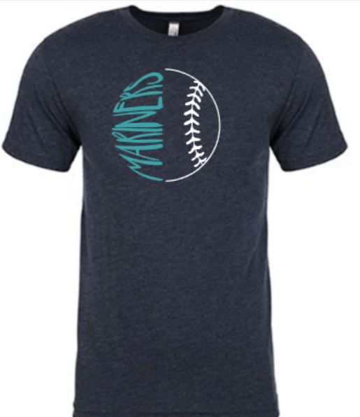 "Mariners Baseball" Triblend Soft Tee